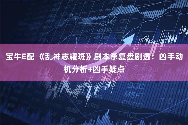 宝牛E配 《乱神志耀斑》剧本杀复盘剧透：凶手动机分析+凶手疑点